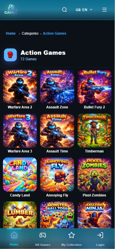 8jjgames action game